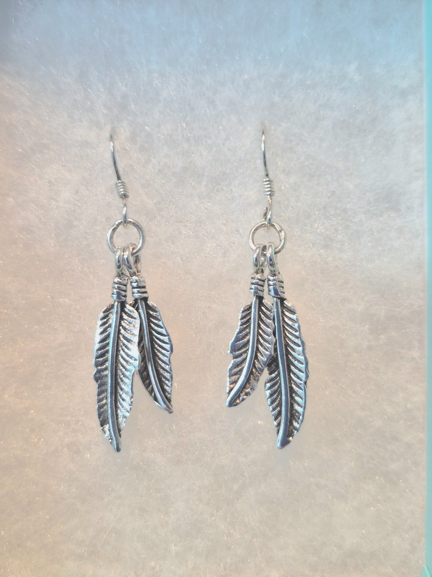 Double feather earring