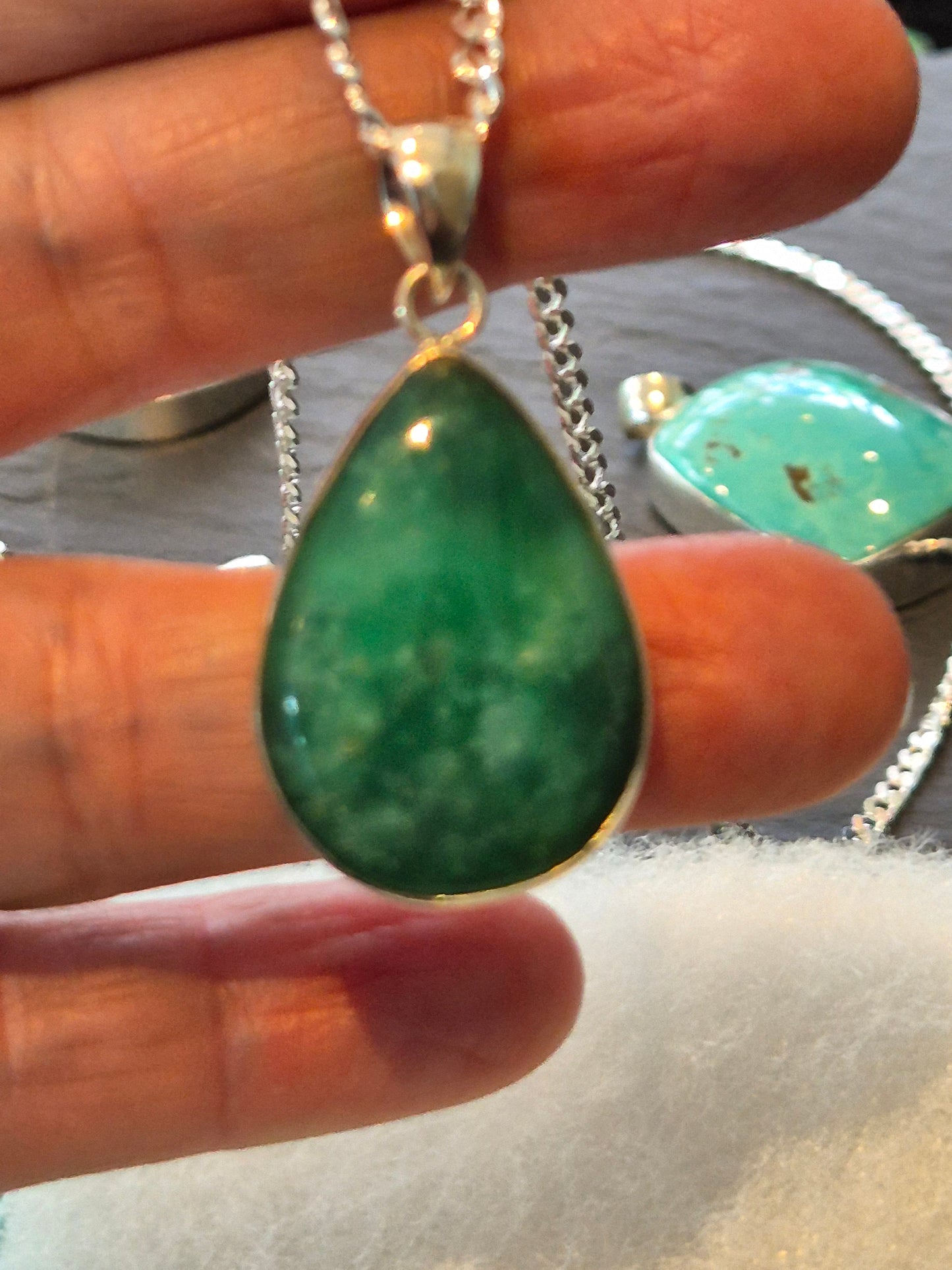 Chrysoprase pendant