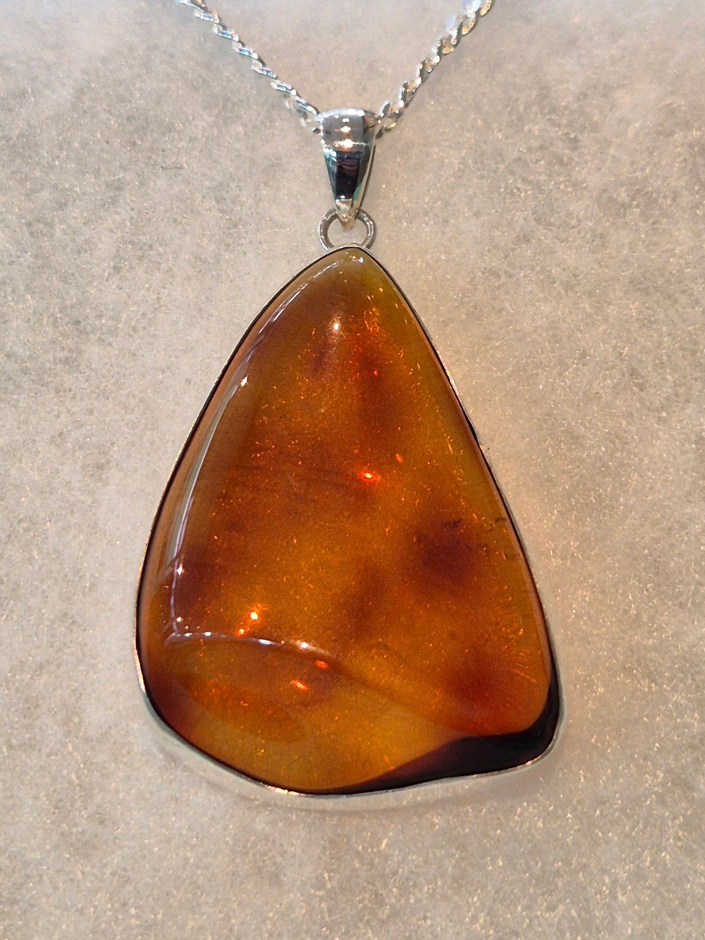 Cherry amber pendant