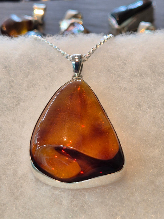 Cherry amber pendant