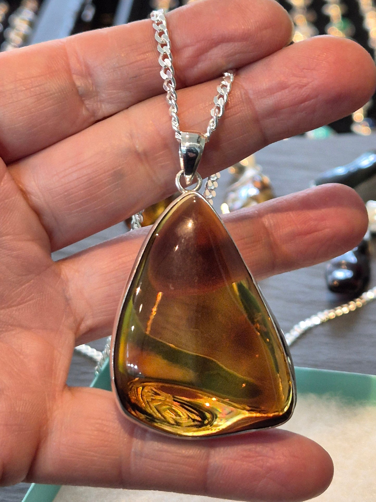 Cherry amber pendant