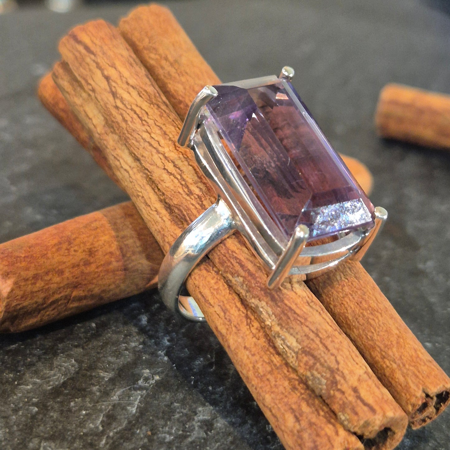 Amethyst In basket setting